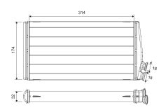 VALEO 811632 — Radiator încălzire habitaclu