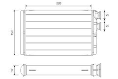 VALEO 811652 — Radiator încălzire habitaclu