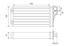 VALEO 812221 — Radiator încălzire habitaclu