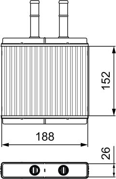VALEO 812442 — Radiator încălzire habitaclu