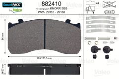 VALEO 882410 — Колодки тормозные дисковые