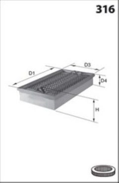 MECAFILTER ELP9787 — Filtru de aer