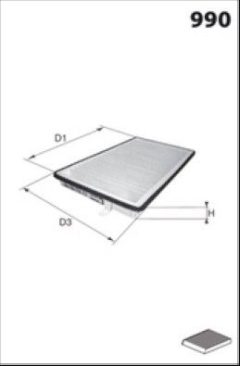 MECAFILTER ELR7476 — Filtru habitaclu