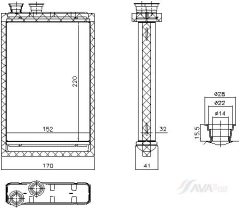 AVA QUALITY COOLING BW6666 — Radiator încălzire habitaclu