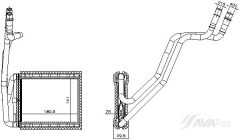 AVA QUALITY COOLING FD6734 — Радиатор печки