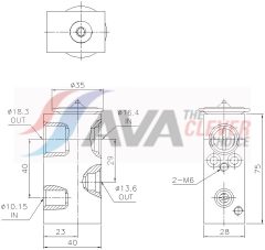 AVA QUALITY COOLING FT1491 — Supapă de expansiune aer condiționat