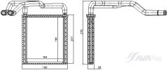 AVA QUALITY COOLING HY6614 — Radiator încălzire habitaclu