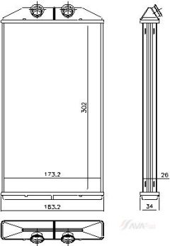 AVA QUALITY COOLING IV6175 — Радиатор печки