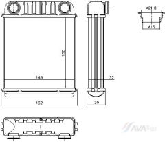 AVA QUALITY COOLING RT6701 — Радиатор печки