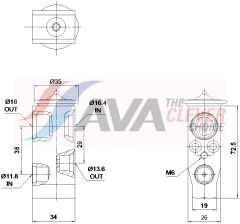 AVA QUALITY COOLING VN1459 — Расширительный клапан кондиционера