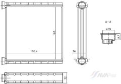 AVA QUALITY COOLING VN6472 — Радиатор печки