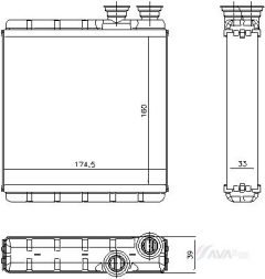 AVA QUALITY COOLING VN6473 — Радиатор печки