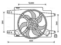AVA QUALITY COOLING AL7522 — Ventilator radiator motor