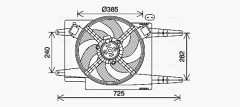 AVA QUALITY COOLING AL7525 — Ventilator radiator motor