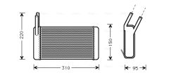AVA QUALITY COOLING AU6131 — Radiator încălzire habitaclu