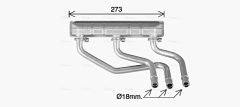 AVA QUALITY COOLING BW6599 — Radiator încălzire habitaclu