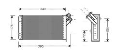 AVA QUALITY COOLING CN6129 — Радиатор печки