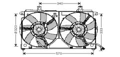 AVA QUALITY COOLING CN7523 — Вентилятор радиатора