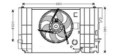 AVA QUALITY COOLING CN7546 — Вентилятор радиатора