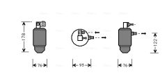 AVA QUALITY COOLING CND164 — Filtru deshidrator aer condiționat