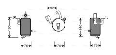 AVA QUALITY COOLING CND203 — Filtru deshidrator aer condiționat