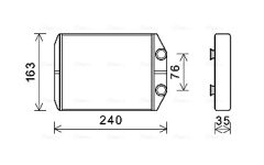 AVA QUALITY COOLING DAA6014 — Радиатор печки