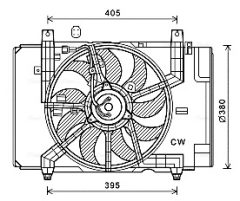 AVA QUALITY COOLING DN7532 — Ventilator radiator motor