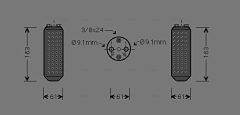 AVA QUALITY COOLING DND037 — Filtru deshidrator aer condiționat