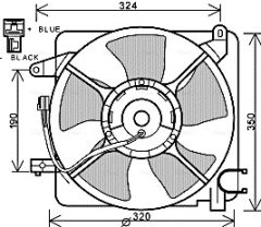AVA QUALITY COOLING DW7519 — Ventilator radiator motor