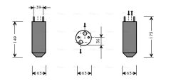 AVA QUALITY COOLING DWD023 — Filtru deshidrator aer condiționat