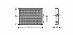 AVA QUALITY COOLING FT6325 — Радиатор печки