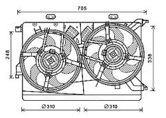 AVA QUALITY COOLING FT7608 — Вентилятор радиатора