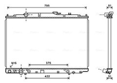 AVA QUALITY COOLING HD2243 — Radiator răcire motor