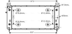 AVA QUALITY COOLING HR2001 — Radiator răcire motor