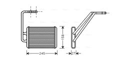 AVA QUALITY COOLING HY6121 — Радиатор печки