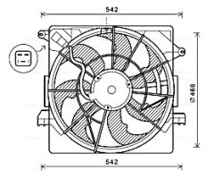 AVA QUALITY COOLING HY7550 — Вентилятор радиатора