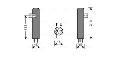 AVA QUALITY COOLING HYD157 — Filtru deshidrator aer condiționat