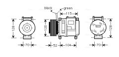 AVA QUALITY COOLING JDAK022 — Компрессор кондиционера