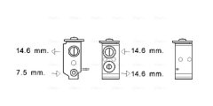 AVA QUALITY COOLING KA1268 — Supapă de expansiune aer condiționat