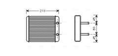 AVA QUALITY COOLING KA6008 — Radiator încălzire habitaclu