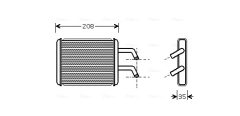 AVA QUALITY COOLING KA6045 — Радиатор печки