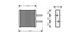 AVA QUALITY COOLING KA6046 — Радиатор печки