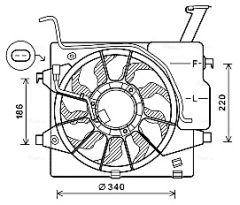 AVA QUALITY COOLING KA7538 — Вентилятор радиатора