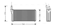 AVA QUALITY COOLING LC6074 — Радиатор печки