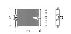 AVA QUALITY COOLING MS6187 — Радиатор печки