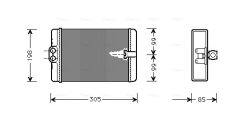AVA QUALITY COOLING MSA6250 — Радиатор печки