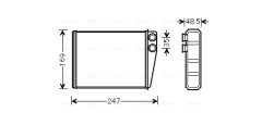 AVA QUALITY COOLING MSA6673 — Radiator încălzire habitaclu