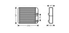 AVA QUALITY COOLING MT6186 — Радиатор печки