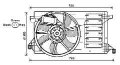 AVA QUALITY COOLING MZ7545 — Вентилятор радиатора