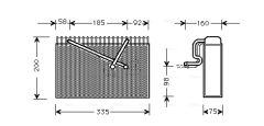 AVA QUALITY COOLING OLV298 — Evaporator aer condiționat